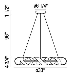 Banderia 33" Integrated LED Chandelier