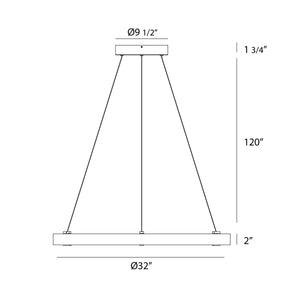 Mucci 32" Integrated LED Chandelier