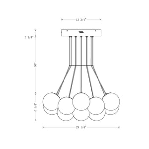 Kepler 19-Light 29" Integrated LED Grand Chandelier