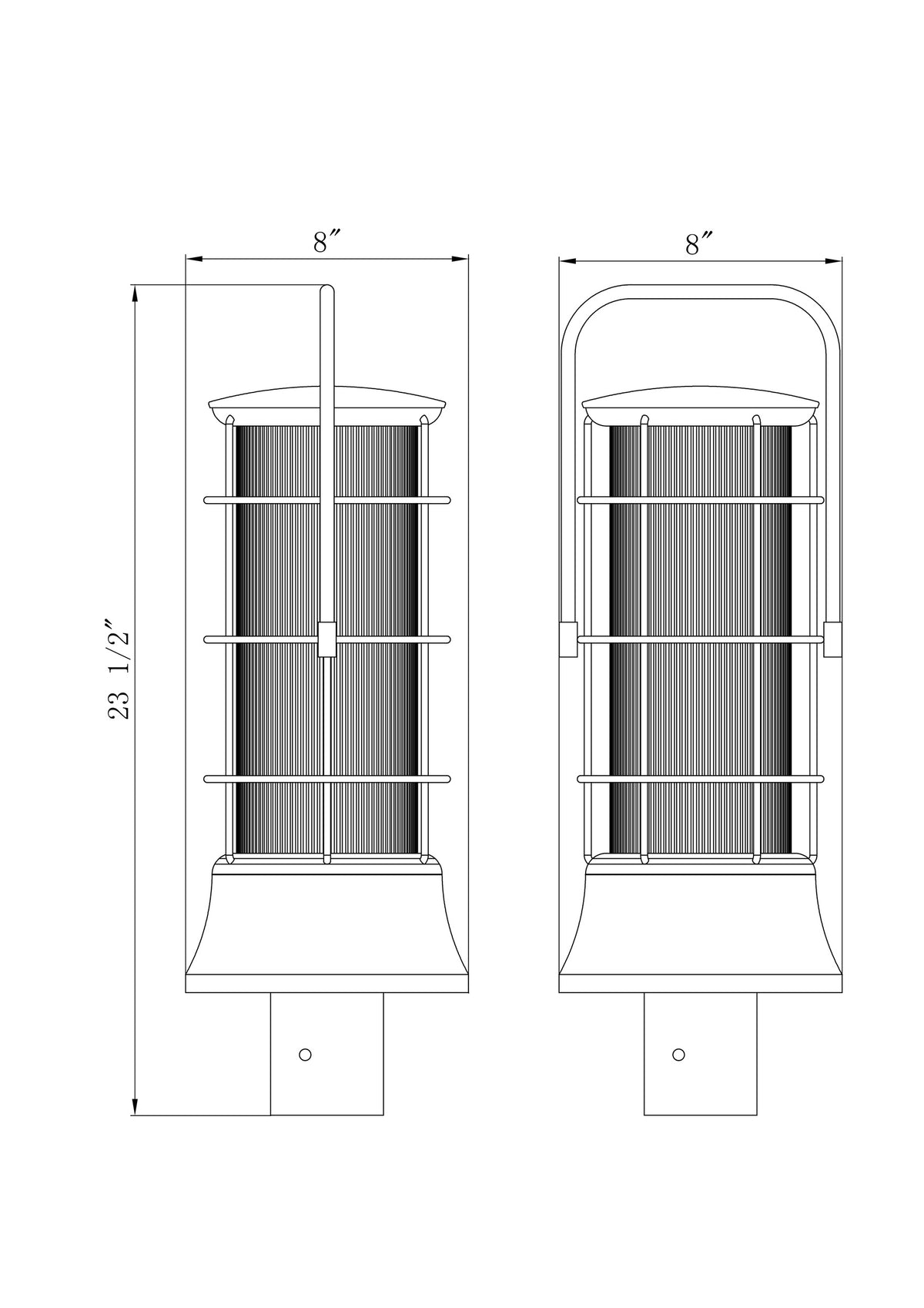 Rivamar 23" Outdoor Post Mount