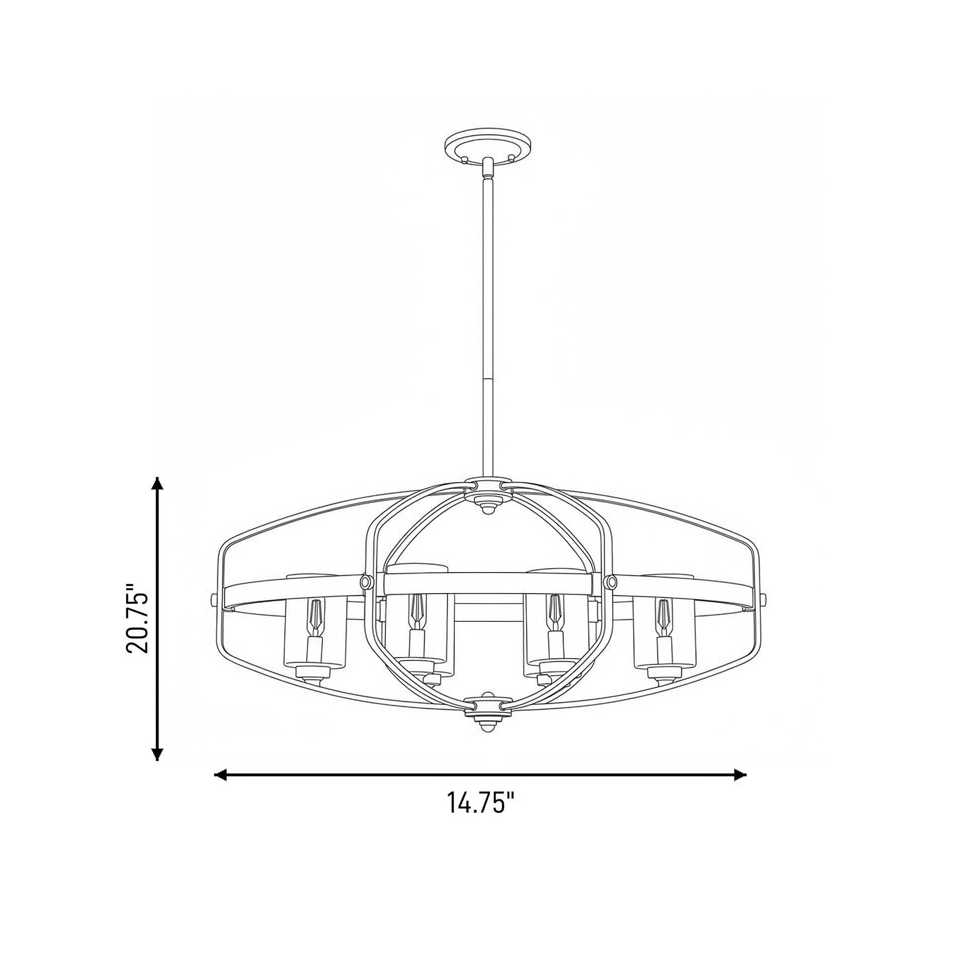 Kirkland 6-Light Linear Chandelier