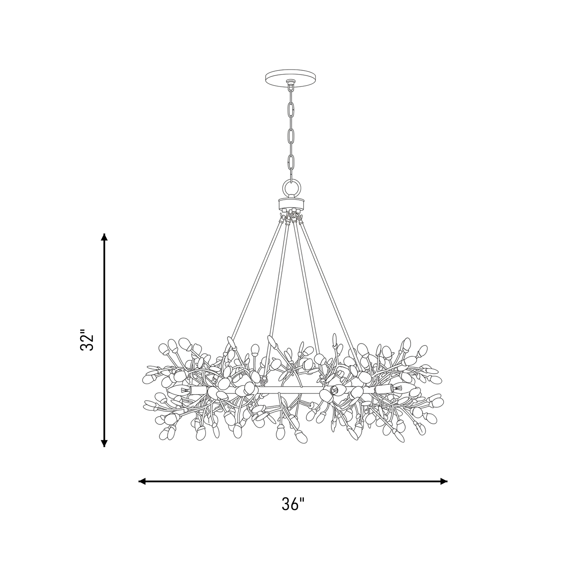 Once 8-Light Chandelier by Breegan Jane