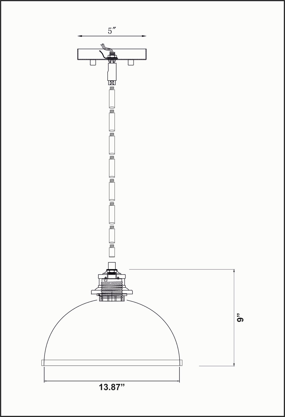 Landry 14-in Pendant