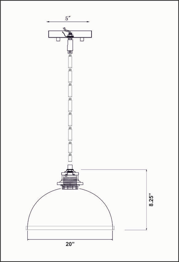 Landry 20-in Pendant