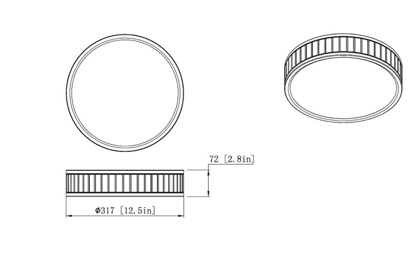 Madison 12-in Flush Mount