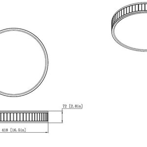 Madison 16-in Flush Mount