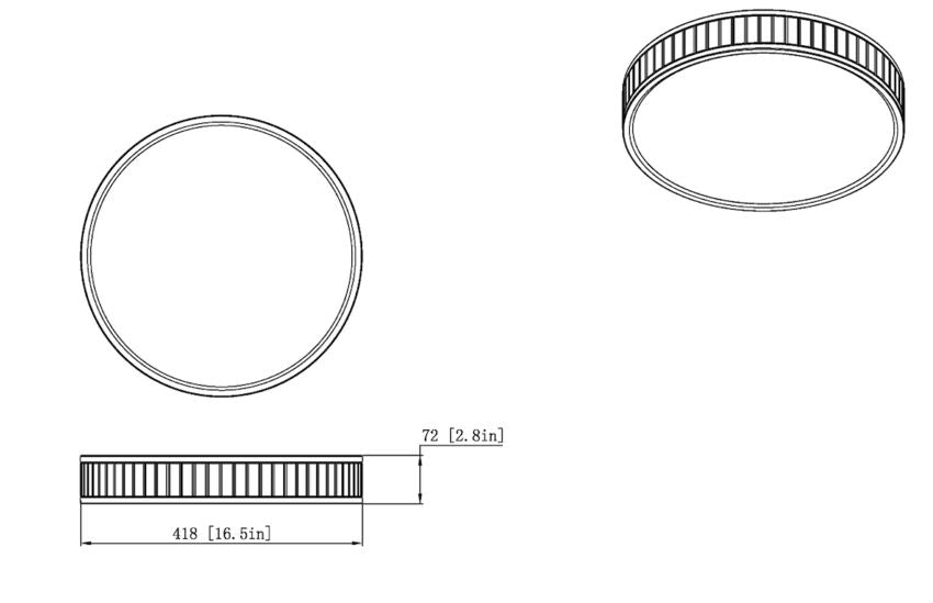 Madison 16-in Flush Mount