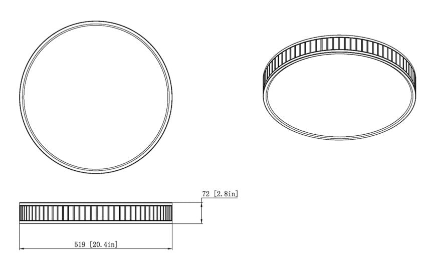 Madison 20-in Flush Mount