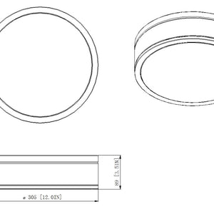 Ballord 12-in Flush Mount