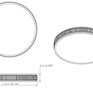 Stari 20-in Flush Mount