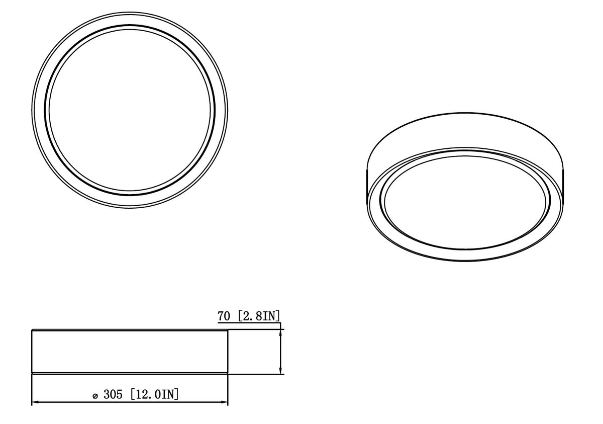 Kawan 12-in Flush Mount