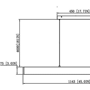 Hudson 45-in Linear Chandelier