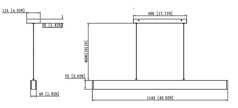 Hudson 45-in Linear Chandelier