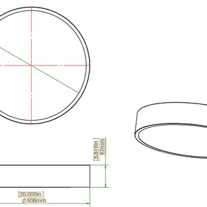 Coronado 20-in Flush Mount