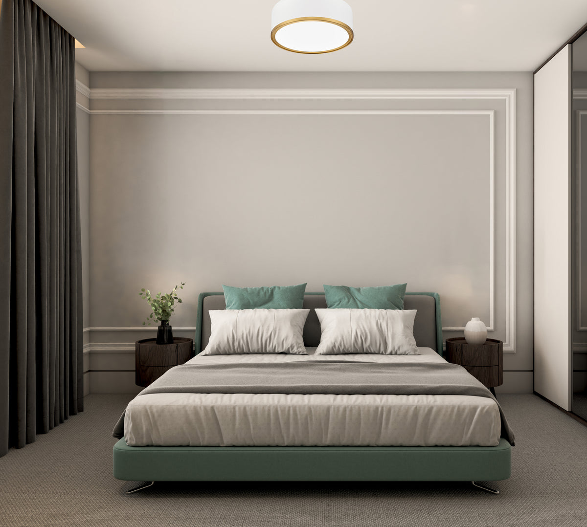 Bradley 12-in Flush Mount