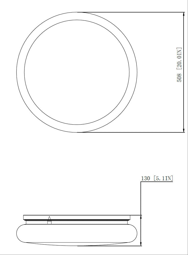 Soleil 1 Light Flush Mount