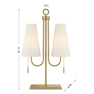 Wilkes 2-Light Table Lamp by Dann Foley