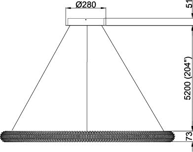 Sassi 48" Integrated LED Chandelier
