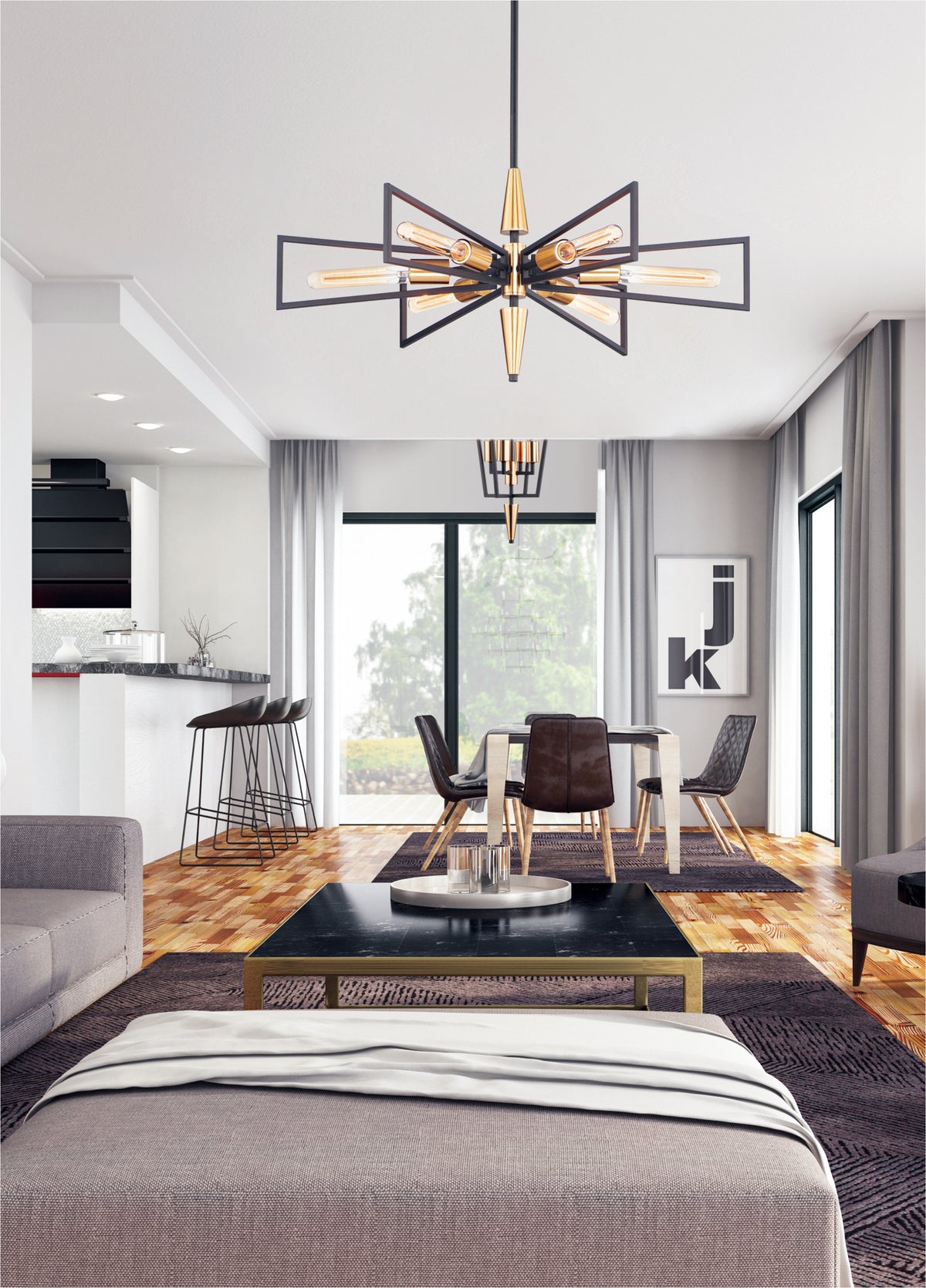 Wings 6-Light Chandelier
