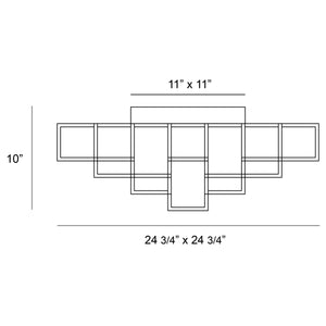 Ferro 13-Light 25" Integrated LED Flush Mount