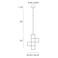 Ferro 5-Light 21" Integrated LED Pendant Chandelier