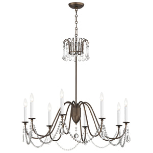 Plumette 8-Light Chandelier w Crystal