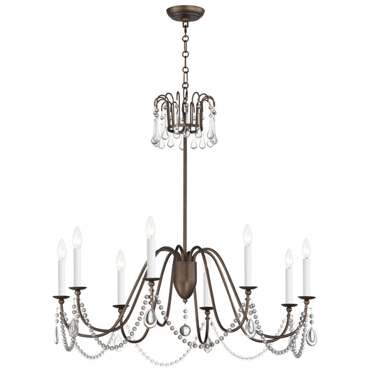 Plumette 8-Light Chandelier w Crystal