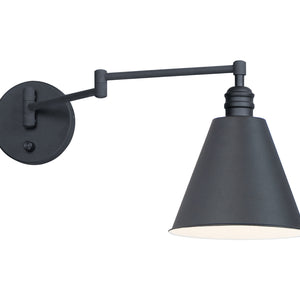 Library 1-Light Wall Sconce Horizontal Swing Arm