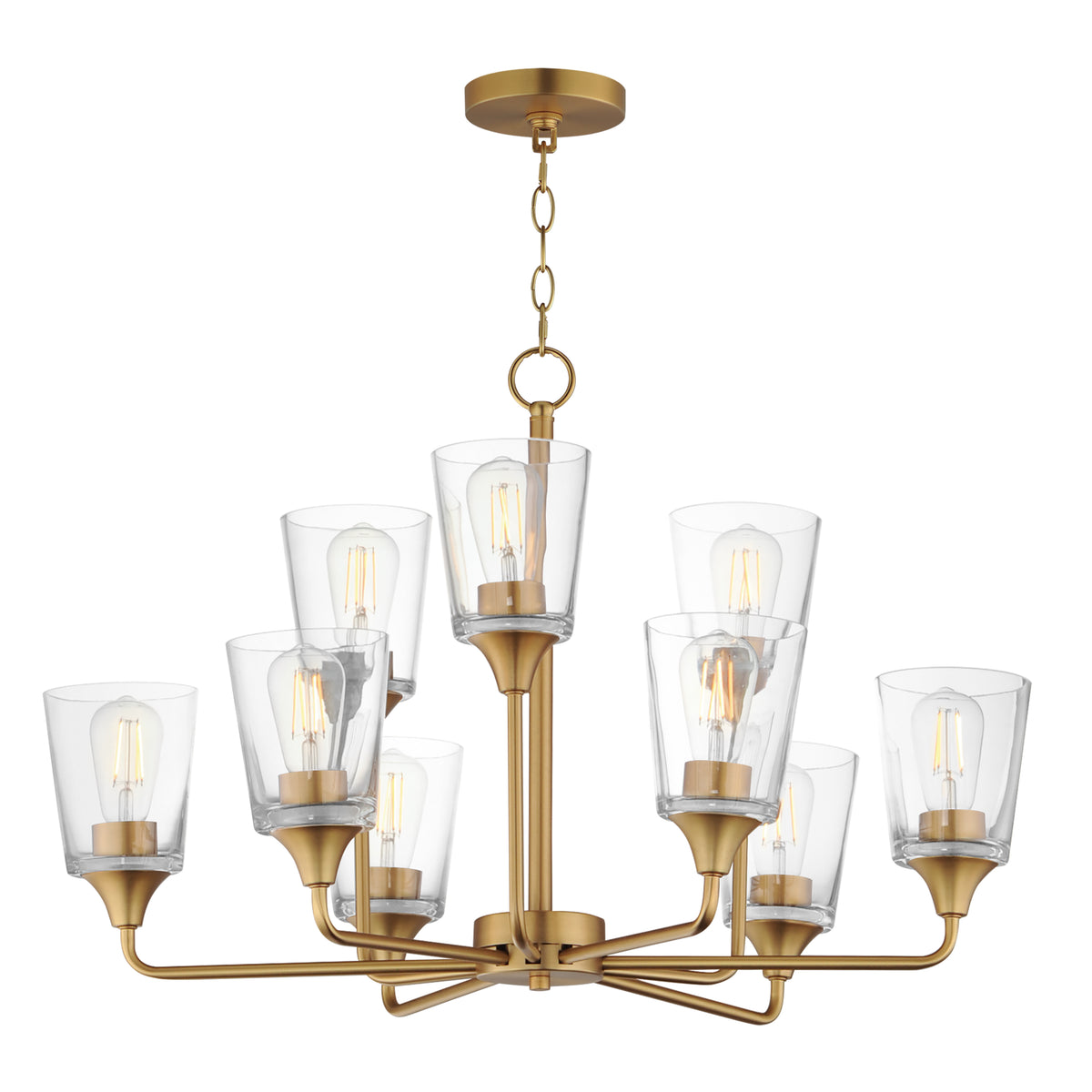 Hudson 9-Light Two-Tier Chandelier