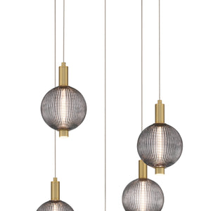 Palmas 5-Light 24" Integrated LED Multi Drop Chandelier