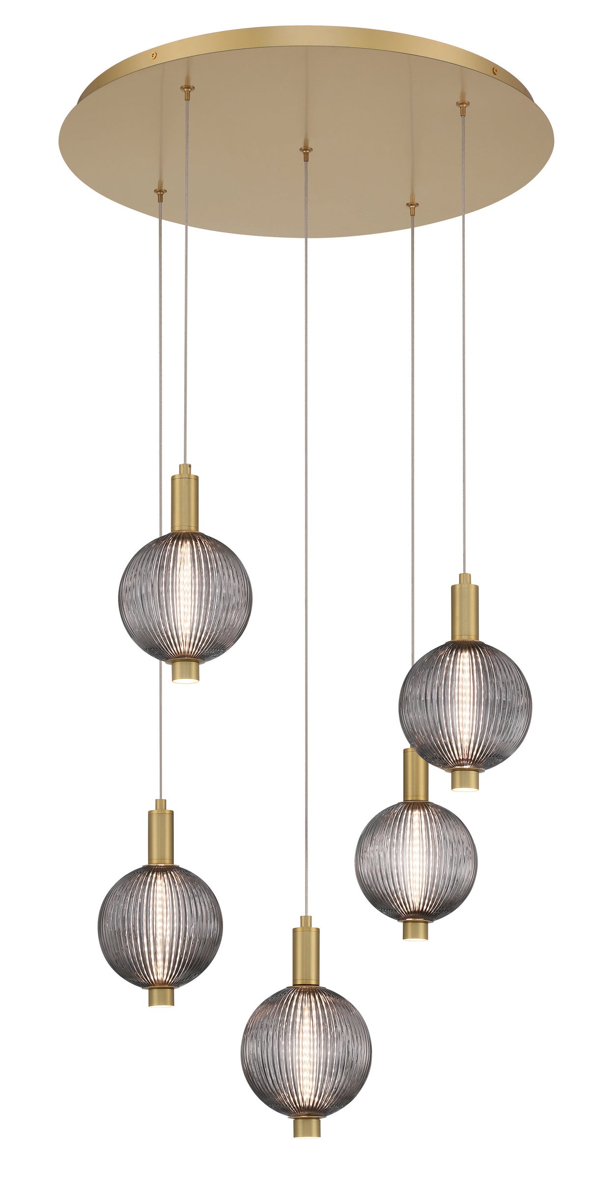 Palmas 5-Light 24" Integrated LED Multi Drop Chandelier