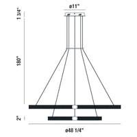 Admiral 2-Tiers 2-Light 48" Integrated LED Grand Chandelier
