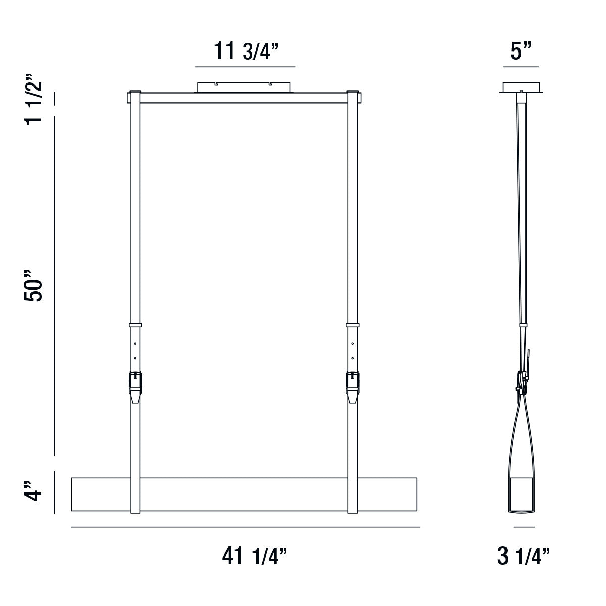 Harbourview 41" Integrated LED Linear Chandelier