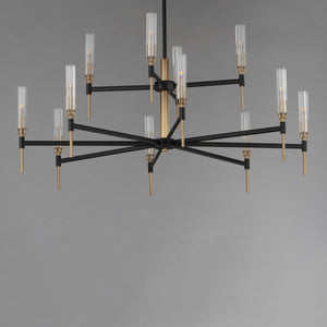 Flambeau 12-Light 2-Tier LED Chandelier