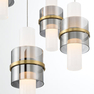 Rola 5-Light 18" Integrated LED Multi Drop Chandelier