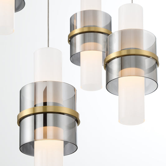Rola 5-Light 18" Integrated LED Multi Drop Chandelier