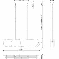Grotto 58" Integrated LED Linear Chandelier