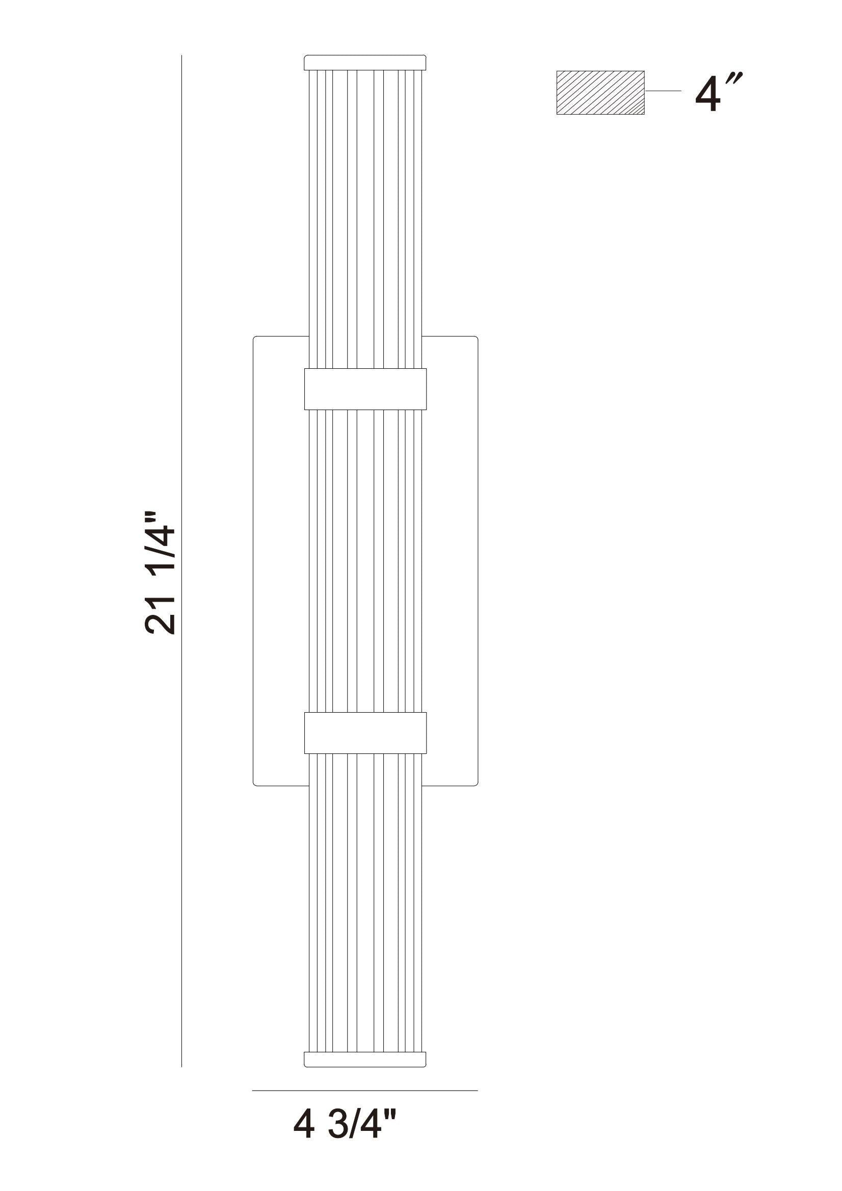 Fayton 21" Integrated LED Outdoor Wall Sconce