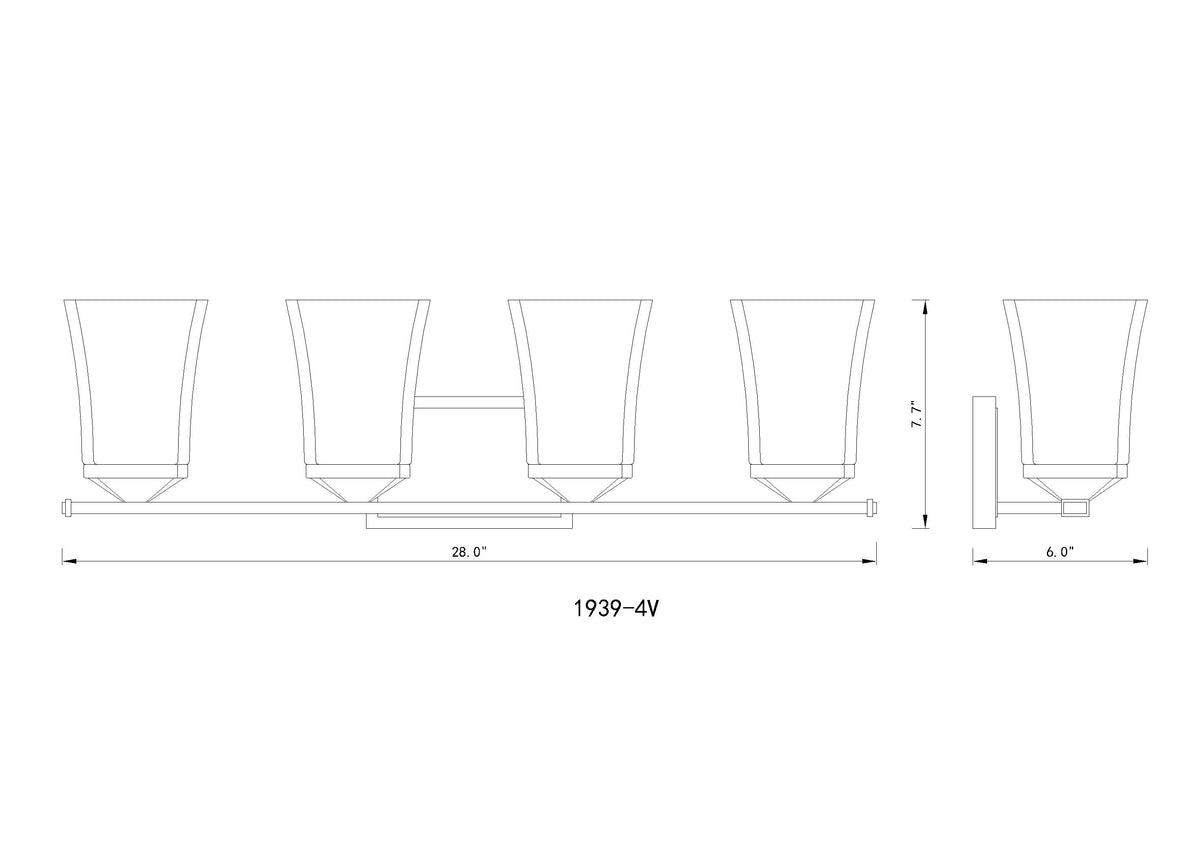 Darcy 4 Light Vanity