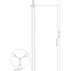 Bellamy 46-in chandelier