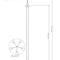 Bellamy 52-in chandelier