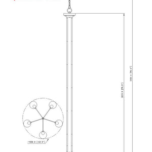 Bellamy 52-in chandelier