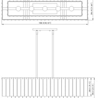 Glacier 42.75-in Linear Chandelier