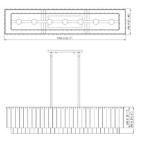 Glacier 53.5-in Linear Chandelier