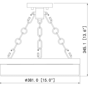 Anders 15-in Flush mount