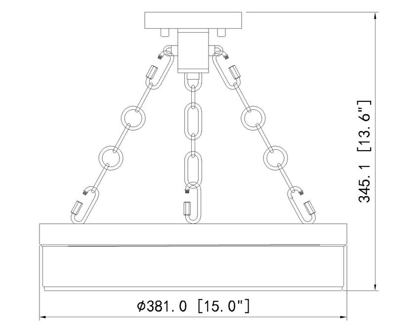 Anders 15-in Flush mount