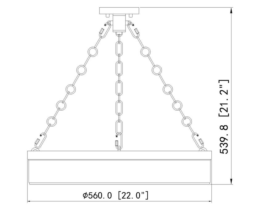 Anders 22-in Flush mount
