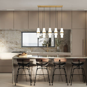 Cayden 42-in Linear Chandelier