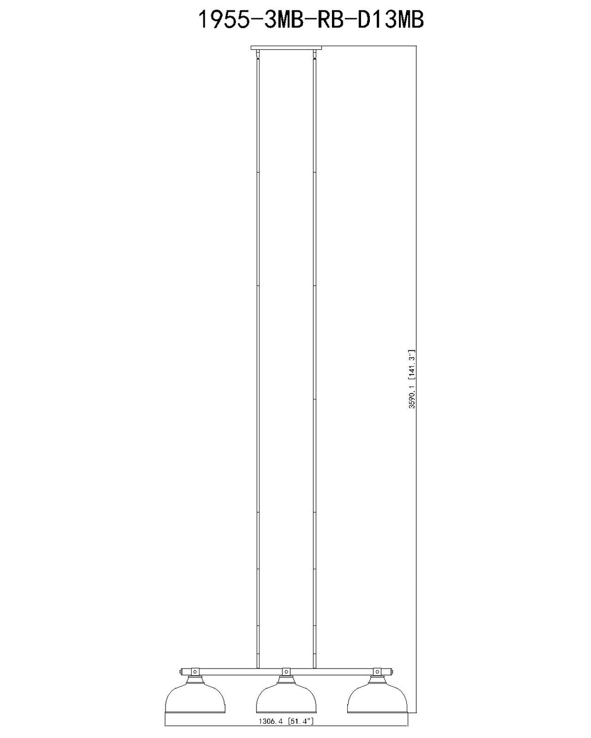 Bronte 3 Light Billiard
