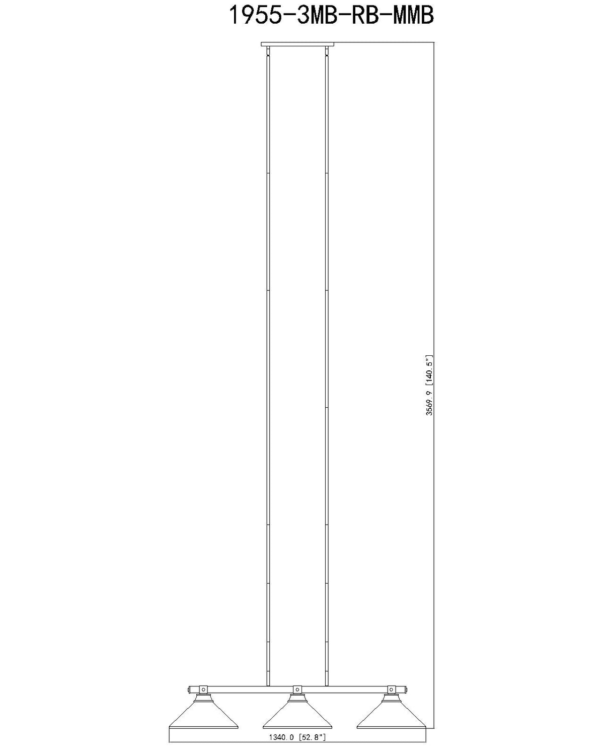 Bronte 3 Light Billiard